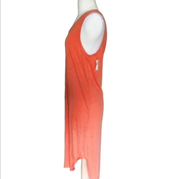 NWT Aerie Sleeveless Pink Coral Midi Dress - Picture 3 of 5